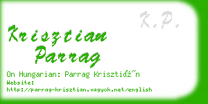 krisztian parrag business card